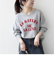 《予約》〈手洗い可能〉キーネック ラメ ロゴ ニット プルオーバー