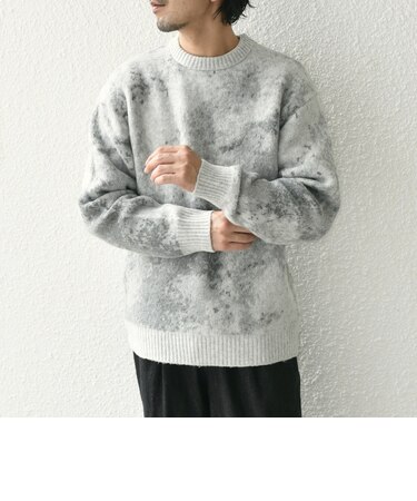 〈手洗い可能〉マーブル シャギー ニット