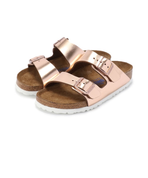 【ビルケンシュトック】アリゾナ ソフトフットベッド/メタリックカッパー/サンダル レディース