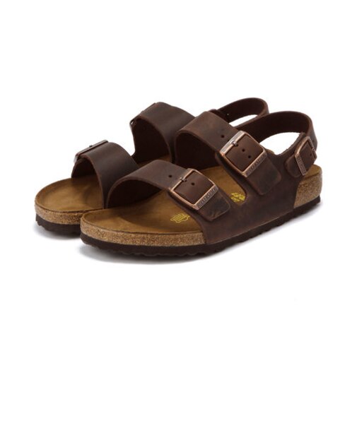 【ビルケンシュトック】ミラノ/ハバナ ナチュラルレザー/サンダル メンズ/MILANO