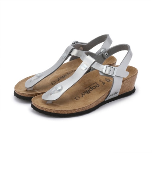 【パピリオ】アシュレイ/メタリックシルバー ビルコフロー/サンダル レディース