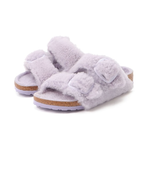 【ビルケンシュトック】アリゾナ ビッグバックル テディ/パープルフォグ ファー/サンダル レディース