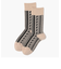 【ロトト】マルチ バーティカル ジャカードソックス/ローホワイト コットン アクリル