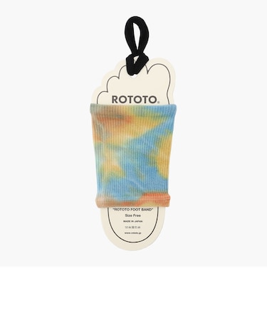 【ロトト】フットバンド タイダイ/オレンジ ブルー イエロー コットン ポリアミド/ソックス