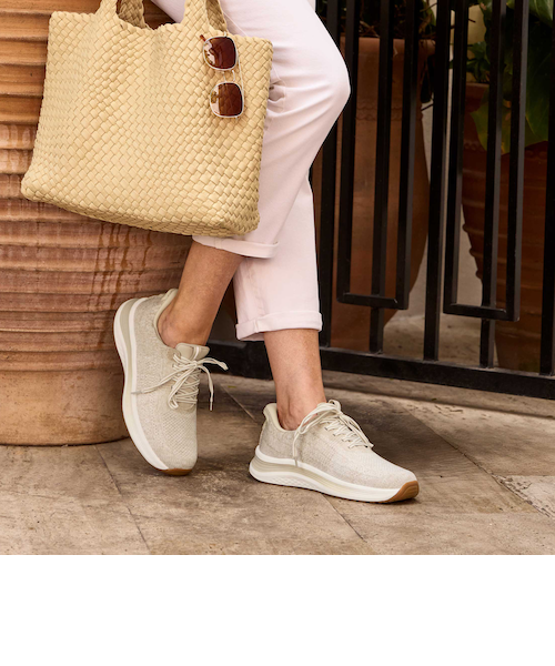 オーソフィート】ニラ ミディアム/ブロンド テキスタイル/シューズ