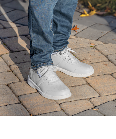 【オーソフィート】ピエール ワイド/ホワイト ナチュラルレザー/シューズ メンズ/Orthofeet