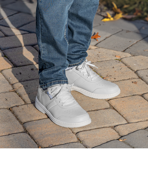 【オーソフィート】ピエール ワイド/ホワイト ナチュラルレザー/シューズ メンズ/Orthofeet