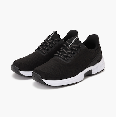 【オーソフィート】キタ ミディアム/ブラック ホワイト テキスタイル/シューズ レディース