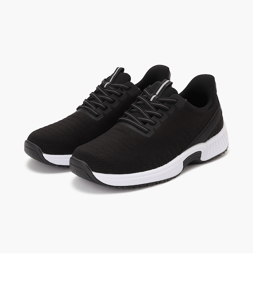 【オーソフィート】キタ ミディアム/ブラック ホワイト テキスタイル/シューズ レディース