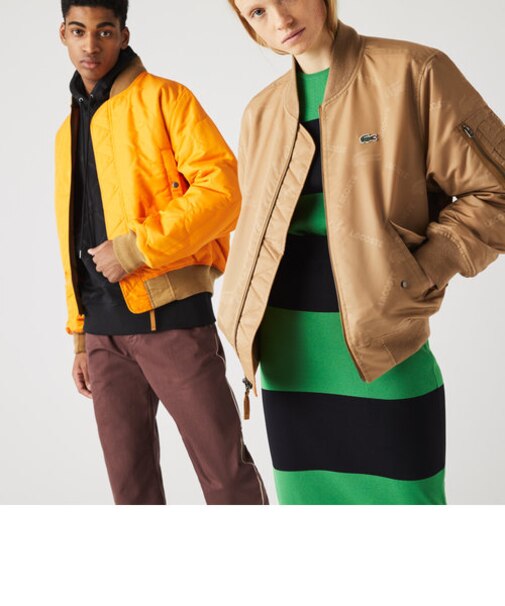 LACOSTE L!VE総柄ボンバージャケット