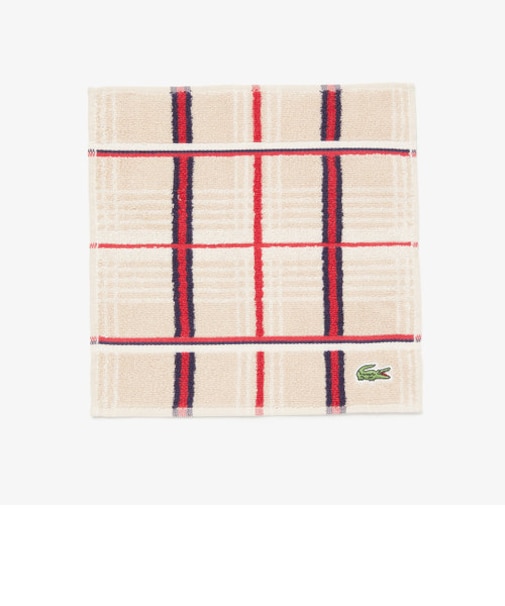 チェックハンカチタオル