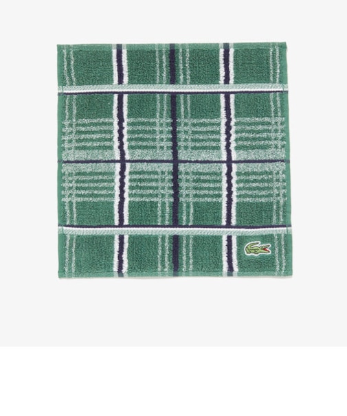 チェックハンカチタオル