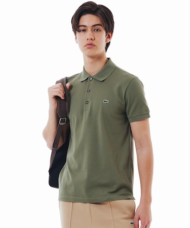 スリムフィットソリッドポロシャツ（半袖）