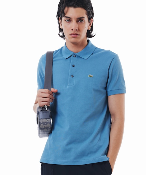 スリムフィットソリッドポロシャツ（半袖）