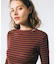 モックネックロングスリーブTシャツ