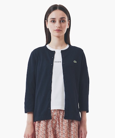 UVカット 吸水速乾 ウォッシャブル COOLMAX クールマックス 7部袖 ニットカーディガン