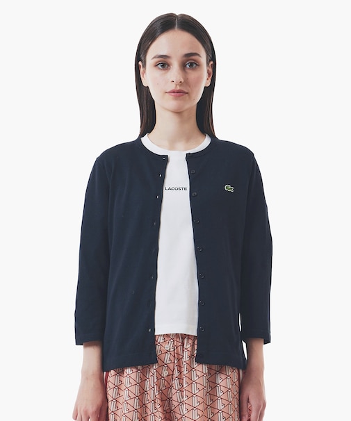 UVカット 吸水速乾 ウォッシャブル COOLMAX クールマックス 7部袖 ニットカーディガン