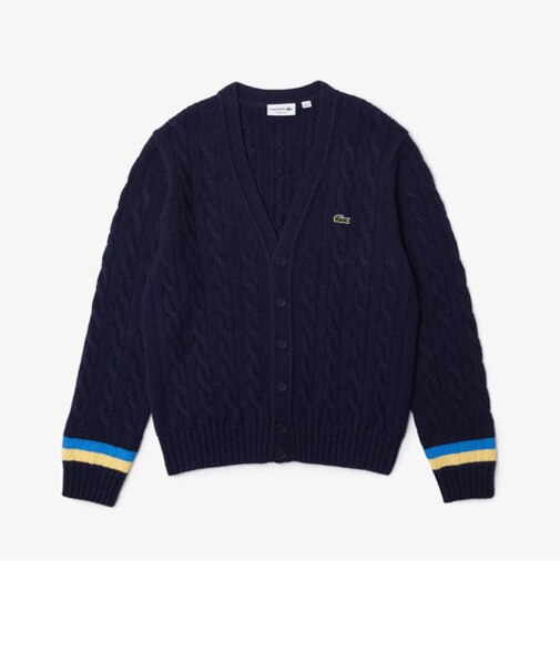 Vネックテニスニットカーディガン