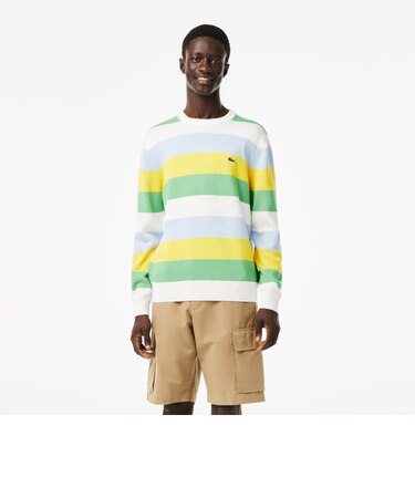 ボーダーオーガニックコットンニットセーター