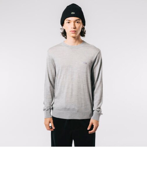 ウォッシャブルウールクルーネックニットセーター