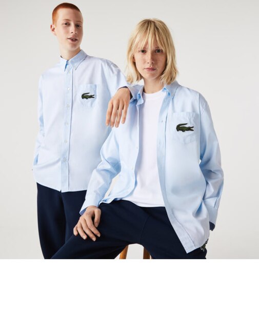 ボタンダウンストライプシャツ