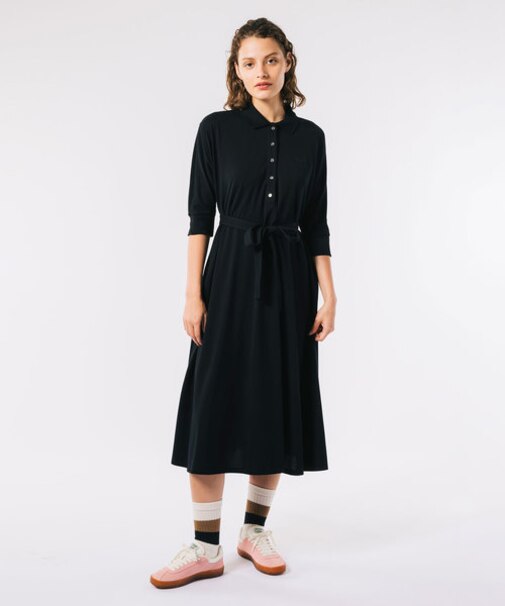 ドルマンスリーブ鹿の子地ドレス / 鹿の子ワンピース マキシ丈 ロング丈