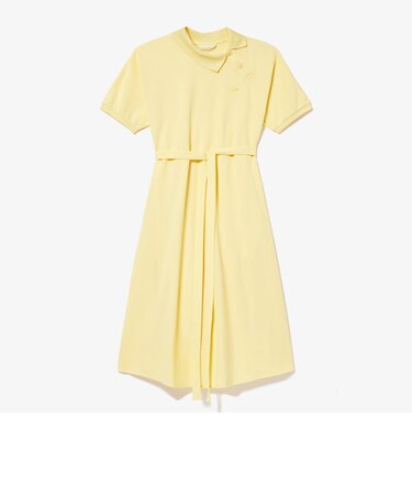 斜めボタンポロドレス