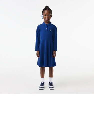 【EC限定】GIRLS鹿の子地ポロドレス