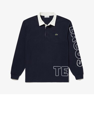 オーバーサイズネームステッチラグビーシャツ