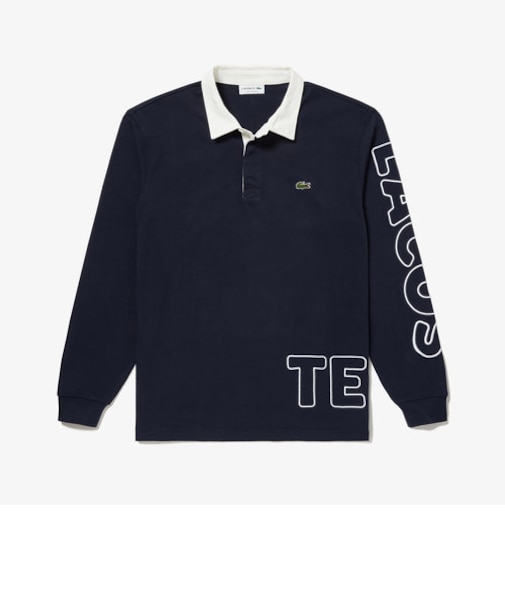 オーバーサイズネームステッチラグビーシャツ