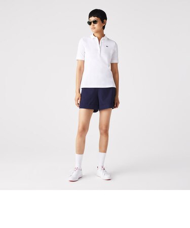 【EC限定】オーガニックコットン 鹿の子 ウィメンズソリッドゴルフポロシャツ