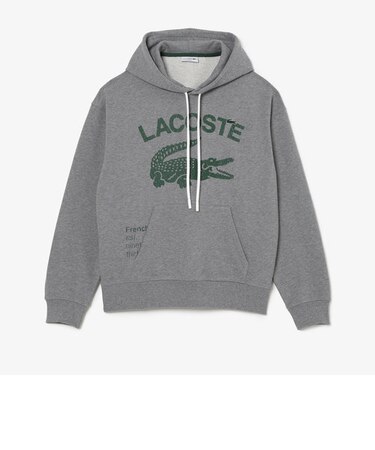 オーバーサイズラコステプリントスウェットパーカ