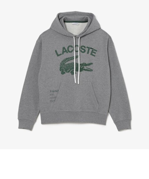 オーバーサイズラコステプリントスウェットパーカ