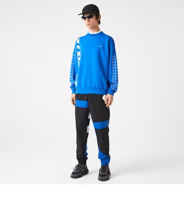 アシンメトリーパッチワークトラックパンツ