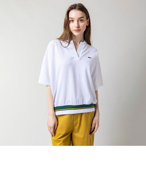 ラコステ　ポロシャツ　ドルマンスリーブスキッパーネックポロシャツ ドルマンスリーブスキッパーネックポロシャツ｜ラコステの通販｜&mall