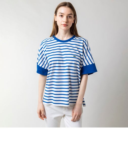 ドルマンスリーブワイドボーダーTシャツ