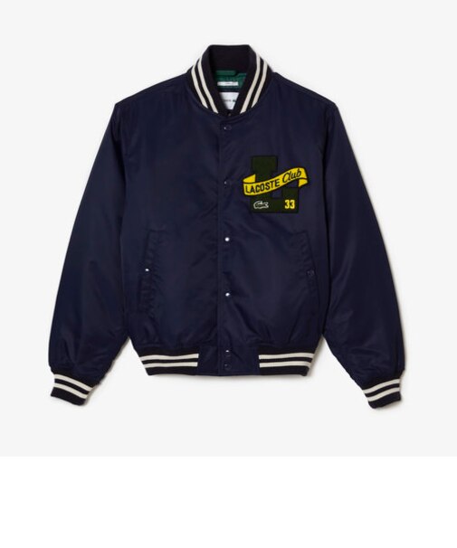 サテンナイロンバーシティジャケット