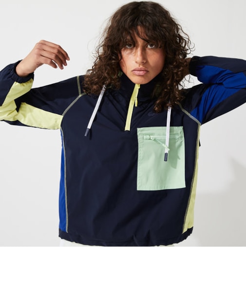 カラーブロッキングアノラック