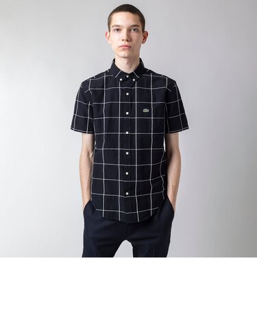 立体ウィンドウペーンボタンダウンシャツ