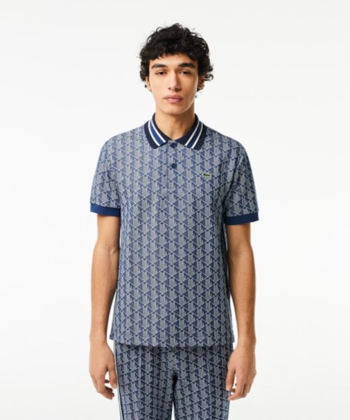 モノグラムジャカード半袖ポロシャツ