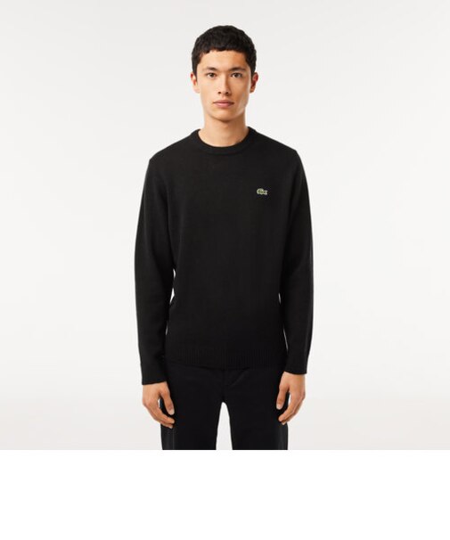 サスティナブルウールニットワンポイントセーター