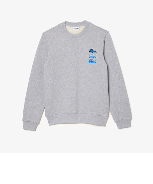 【✨️美品】ラコステ　タイムラインクロックプリントクルーネックスウェットトレーナー タイムラインクロックプリントクルーネックスウェット トレーナー