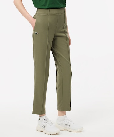 UPF30+ UVカット センタークリース ストレッチテーパードスリムパンツ / ゴルフパンツ