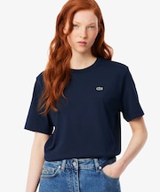 ハイクオリティ ピマコットン仕立て ワンポイントソフトタッチ半袖Tシャツ