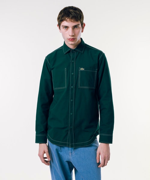 ラコステゴルフチェックオープンカラーシャツ｜ラコステの通販｜&mall