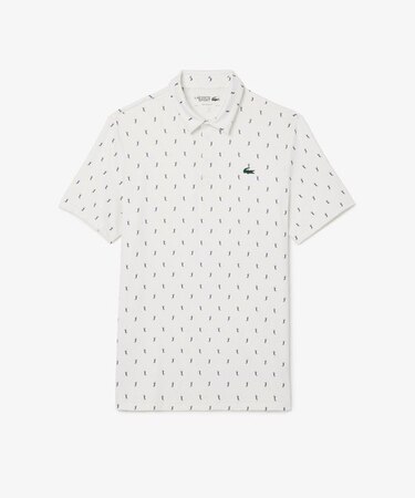 UVカット ミニマム総柄プリント 比翼仕立て ウルトラドライ ゴルフポロシャツ