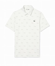 UVカット ミニマム総柄プリント 比翼仕立て ウルトラドライ ゴルフポロシャツ