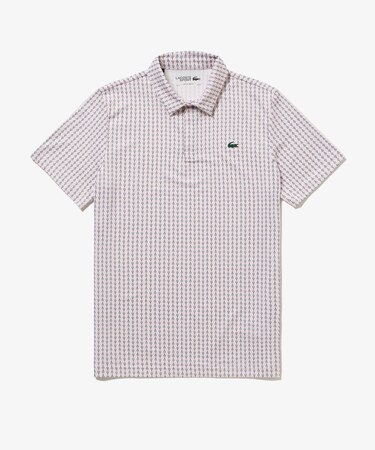 UVカット ミニマム総柄プリント 比翼仕立て ウルトラドライ ゴルフポロシャツ