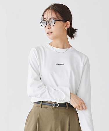 ワンポイントロゴ刺繍長袖Tシャツ