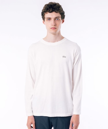 ハイストレッチコットンニット長袖Tシャツ